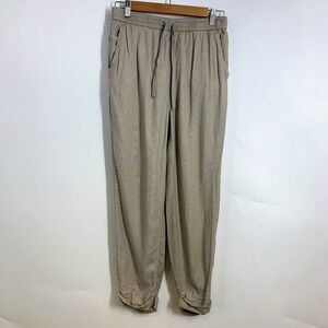 BANKS JOURNAL Mens Size 30 Tan Linen Blend Drawstring Casual Pants